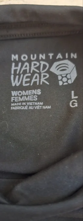 Mountain Hardwear Cropped Athletic Top Women’s Large Black Long Sleeve Shirt - Picture 4 of 6